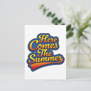 Postal Festiva Aquí viene el Verano