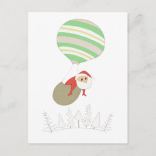 Postal Festiva Aquí viene Santa Claus POSTCARD