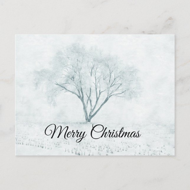 Postal Festiva Árbol de invierno (Anverso)