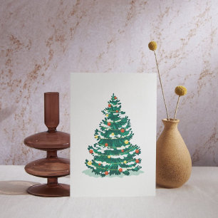 Postal Festiva Árbol de nieve de los navidades