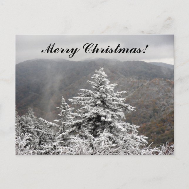 Postal Festiva Árbol de nieve de los navidades (Anverso)