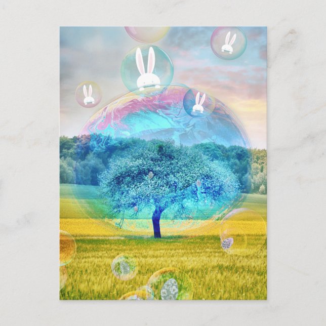 Postal Festiva Árbol de Pascua (Anverso)