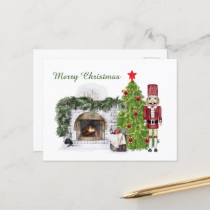 Postal Festiva árbol de petcracker de Navidades festivos