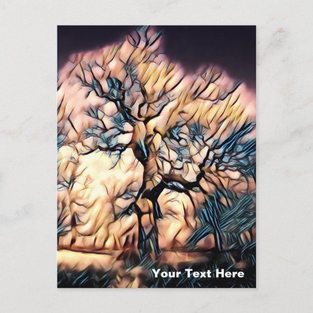 Postal Festiva Árbol de tormenta (Anverso)