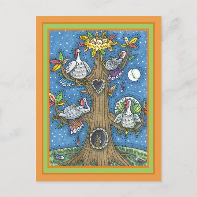 POSTAL FESTIVA ÁRBOL DE TURQUÍA, GRACIAS A LOS DIVERSOS GOBIERNOS (Anverso)