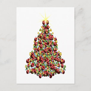 Postal Festiva Árbol navideño adornado