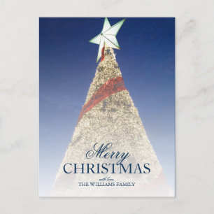 Postal Festiva Árbol navideño con estrella brillante