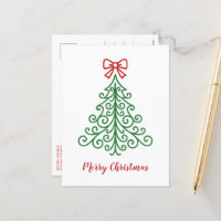Árbol simple con Navidades modernos y bajos