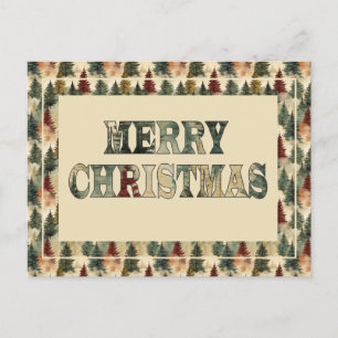 Postal Festiva Árboles navideños