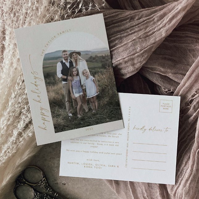 Postal Festiva Arco Boho moderno | Reseña de Año Fotográfico Crem (Subido por el creador)