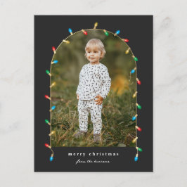 Postal Festiva Arco fotográfico de las luces navideñas vintage