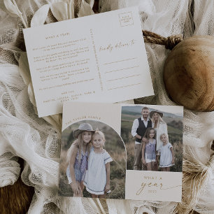 Postal Festiva Arco moderno   Crema 3 fotos familiares qué año