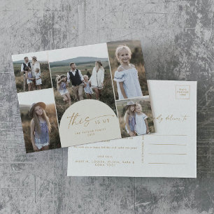 Postal Festiva Arco moderno   Familia Cream Multi Photo This Is U