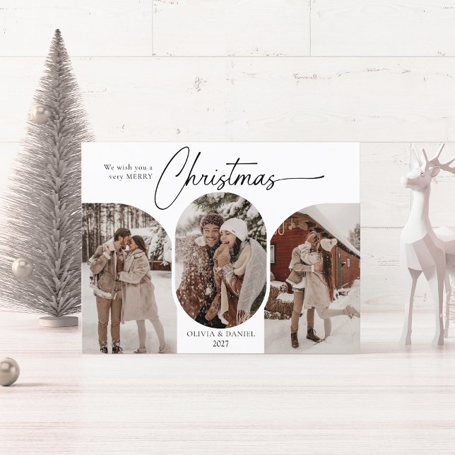 Postal Festiva Arcos simples forma 3 navidades de fotos (Subido por el creador)