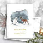 Postal Festiva ARCTIC WINTER Animal Gold Script Minimalista<br><div class="desc">ARCTIC WINTER Animal Gold Script Minimalista tarjeta de vacaciones moderna. Todos los textos están preorganizados para que puedas personalizarlos fácil y rápidamente con tus propios detalles. ¡Felices Fiestas!</div>