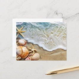 Postal Festiva Arena y mar