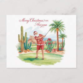 Postal Festiva Arizona Golf Christmas in Arizona   Santa Claus