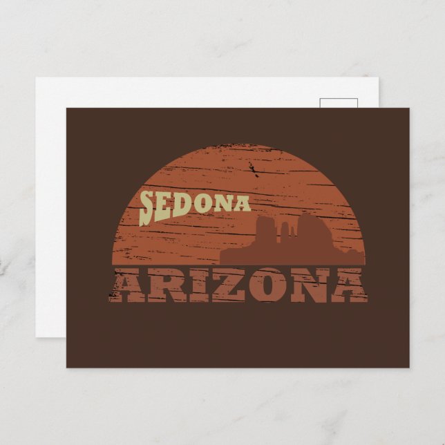 Postal Festiva Arizona Sedona paisaje vintage az retro (Anverso / Reverso)