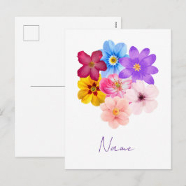 Postal Festiva Armonía de primavera - Ramo de flores mixtas de ac