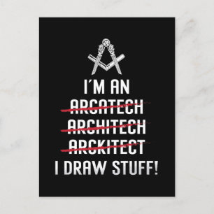 Postal Festiva Arquitecto I m an I Draw Stuff Job Architecture