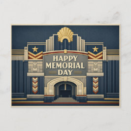 Postal Festiva Art Deco Patriotic Architecture Memorial Day