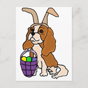 Postal Festiva Arte arrogante divertido de Pascua del perro de