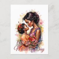 Arte de amor del día de la madre en estilo acuarel