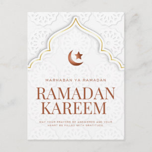 Postal Festiva Arte de Arco Islámico Ramadan Kareem