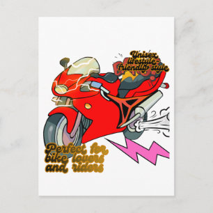 Postal Festiva Arte de Bicicleta de Carreras Velocidad