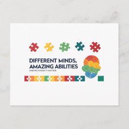 Postal Festiva Arte de Conciencia de Habilidades Asombrosas Mente