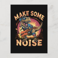 Arte de concierto de T-Rex dinosaurio rockero