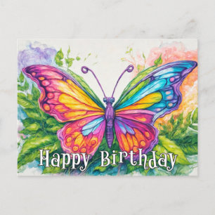Postal Festiva Arte de mariposa súper abstracto lindo