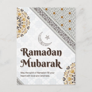 Postal Festiva Arte de Media Luna de Mandala Ramadan Mubarak