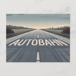 Postal Festiva Arte de perspectiva infinita de la autopista Autob