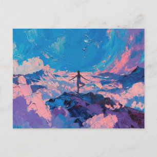 Postal Festiva Arte del Yoga: Belleza Equilibrada (Pintura al Óle
