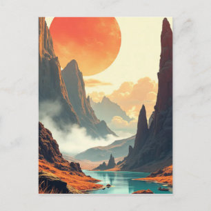 Postal Festiva Arte espacial único para hogar, oficina y educació