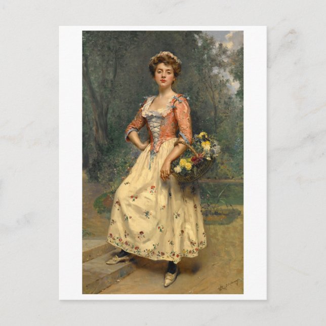 Postal Festiva Arte español vintage (Anverso)