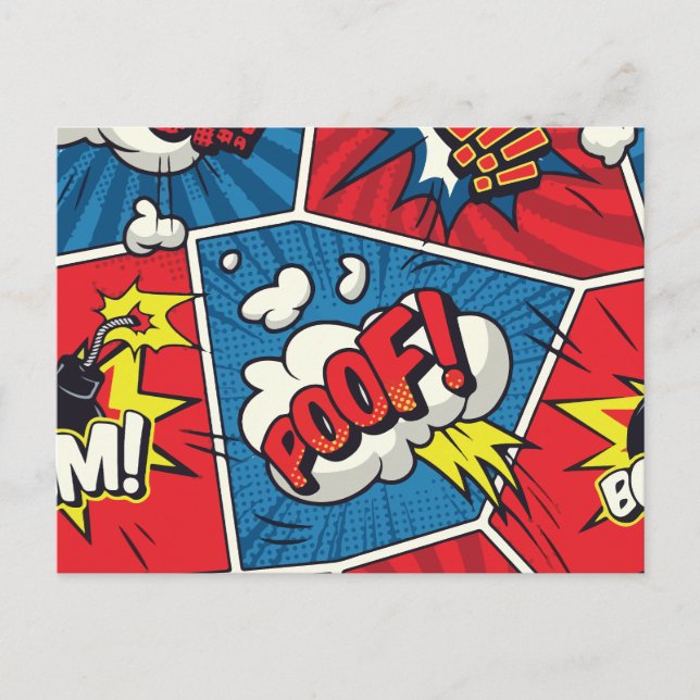 Postal Festiva Arte pop moderno (Anverso)