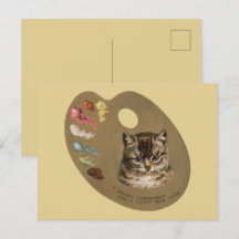 Artista de gatos de Navidades de Cottagecore de Vi