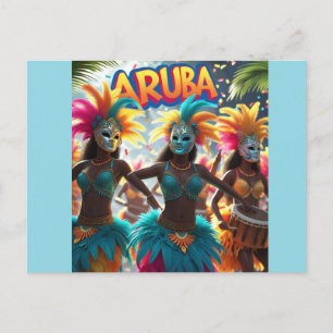 Postal Festiva Aruba isla vence al amanecer