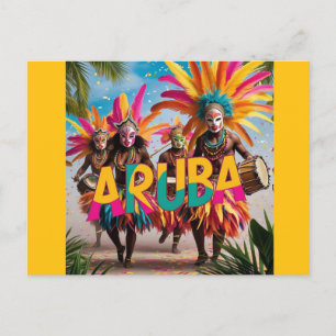 Postal Festiva Aruba isla vence en ascenso
