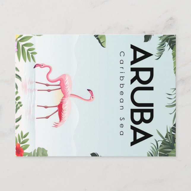 Postal Festiva Aruba lindo (Anverso)