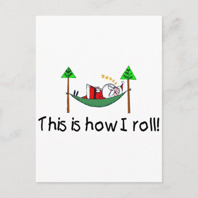 Postal Festiva Así es como rollo a Santa Dormienta (Anverso)