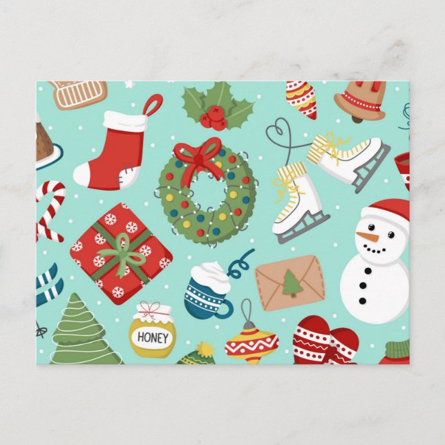 Postal Festiva Así que los dulces Navidades de Santa Claus se per (Anverso)