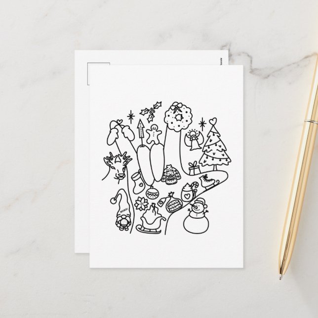 Postal Festiva ASL ILY – Winter Vibes  (Anverso/Reverso In Situ)