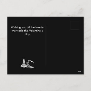 Postal Festiva astronauta, feliz día de San Valentín nombre perso