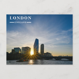 Postal Festiva Atardecer en el río Támesis de Londres
