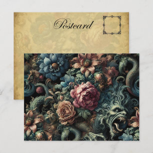 Postal Festiva Aúllón del salvaje dorado - Victoriano gótico