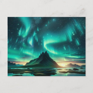 Postal Festiva Aurora boreal 