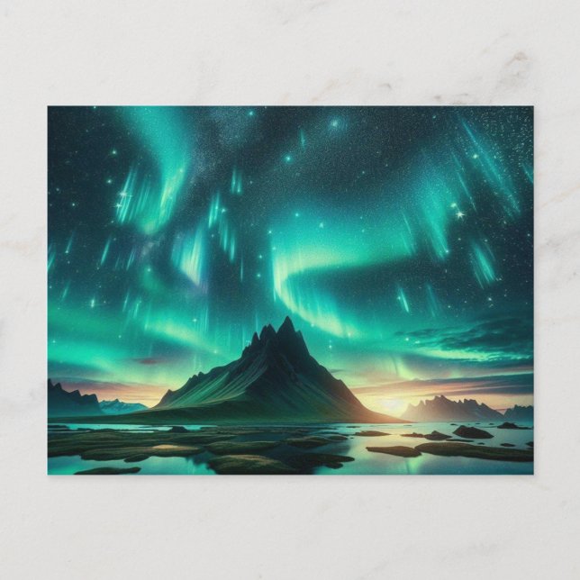 Postal Festiva Aurora boreal  (Anverso)